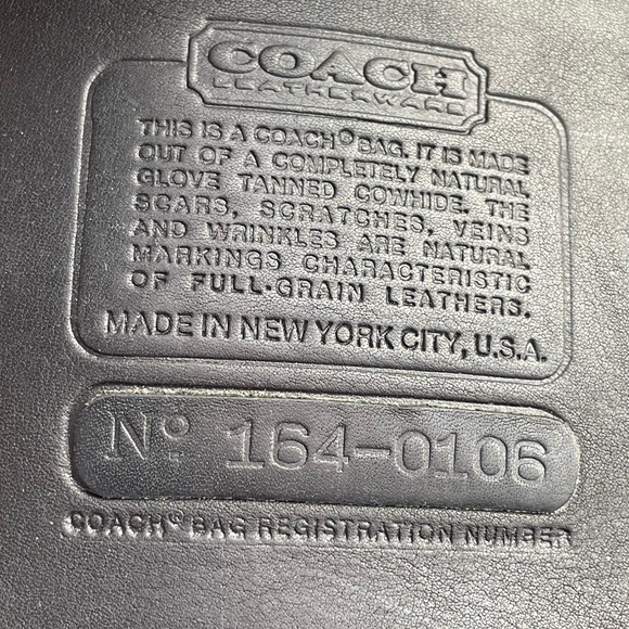 Vintage Coach NYC Lobster Art Slim Leather satchel Handbag 1970’s - Picture 16 of 16